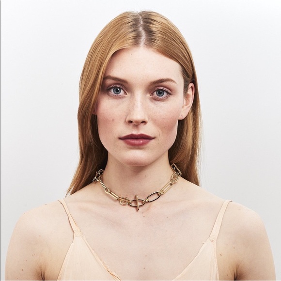 DANNIJO You Me Necklace in Metallic Gold NWT - Picture 6 of 12